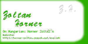 zoltan horner business card